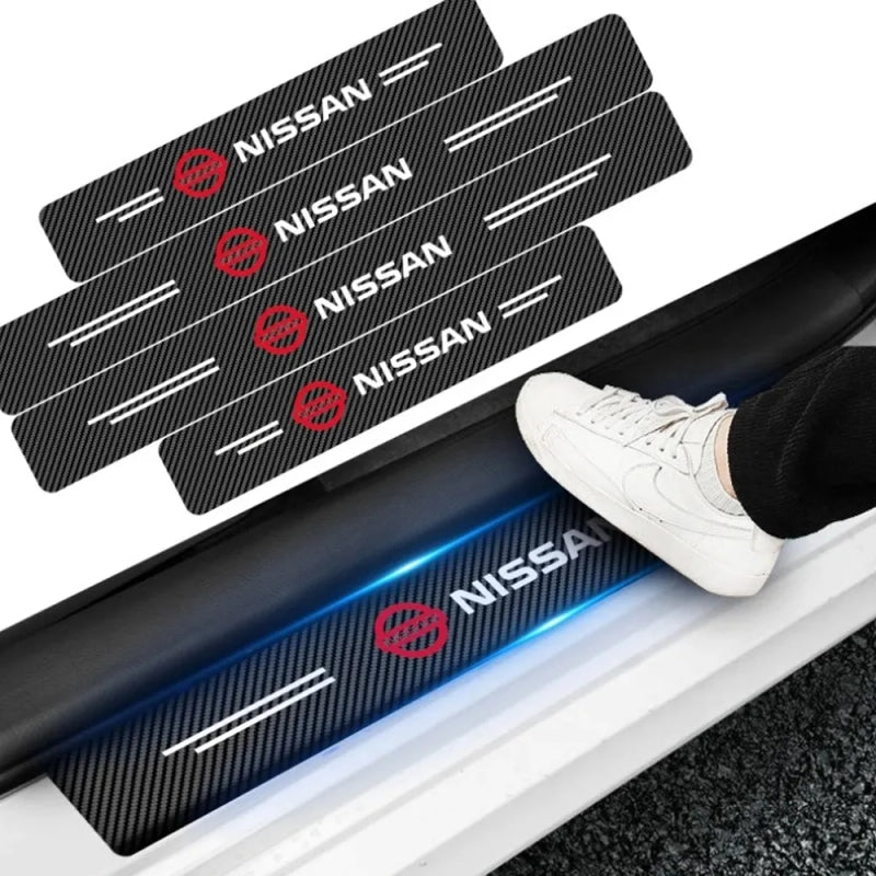 Carbon Fiber Car Door Sill Protectors 4pcs Set– Stylish And Durable Protection for Your Car!