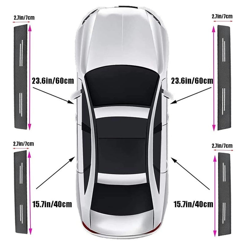 Carbon Fiber Car Door Sill Protectors 4pcs Set– Stylish And Durable Protection for Your Car!