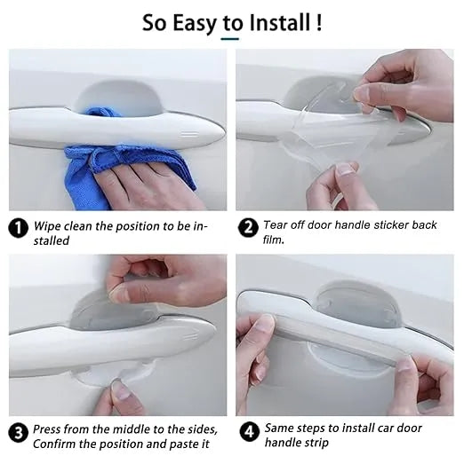 Car Door Handle Scratch Protector 4-Piece Set – Durable Protection Against Scratches and Scuffs