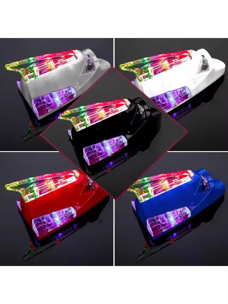 Car Shark Fin Antenna with Wind Power LED Light – Modern Design for Better Signal