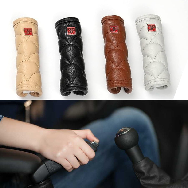 Car Hand Brake Cover Fiber leather Cover Black Protective Sleeve Parking Brake Case