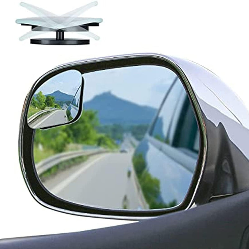Ajxn Car Blind Spot Mirror 2PCS HD Convex Glass Angle Adjustable for Side Rearview Mirrors