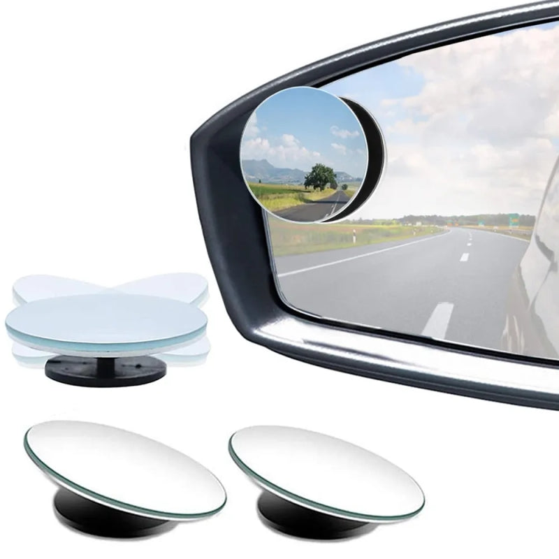 Mini Blind Spot Mirror Wide Angle Convex Rear View Mirror 2ps