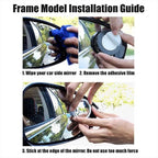 Mini Blind Spot Mirror Wide Angle Convex Rear View Mirror 2ps