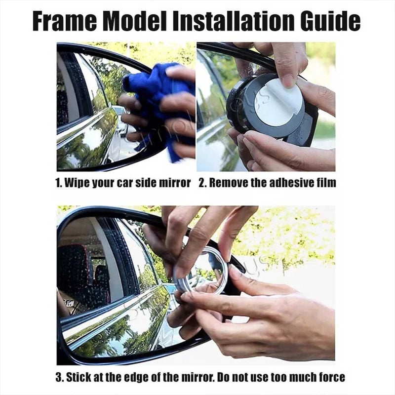 Mini Blind Spot Mirror Wide Angle Convex Rear View Mirror 2ps