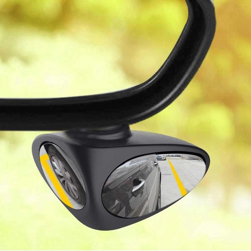 Car Blind Spot Mirror | 2 in 1 Wide Angle Mirror | 360 Rotation Adjustable Rear View Mirror 2pcs
