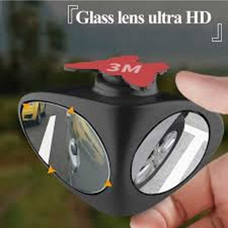 Car Blind Spot Mirror | 2 in 1 Wide Angle Mirror | 360 Rotation Adjustable Rear View Mirror 2pcs