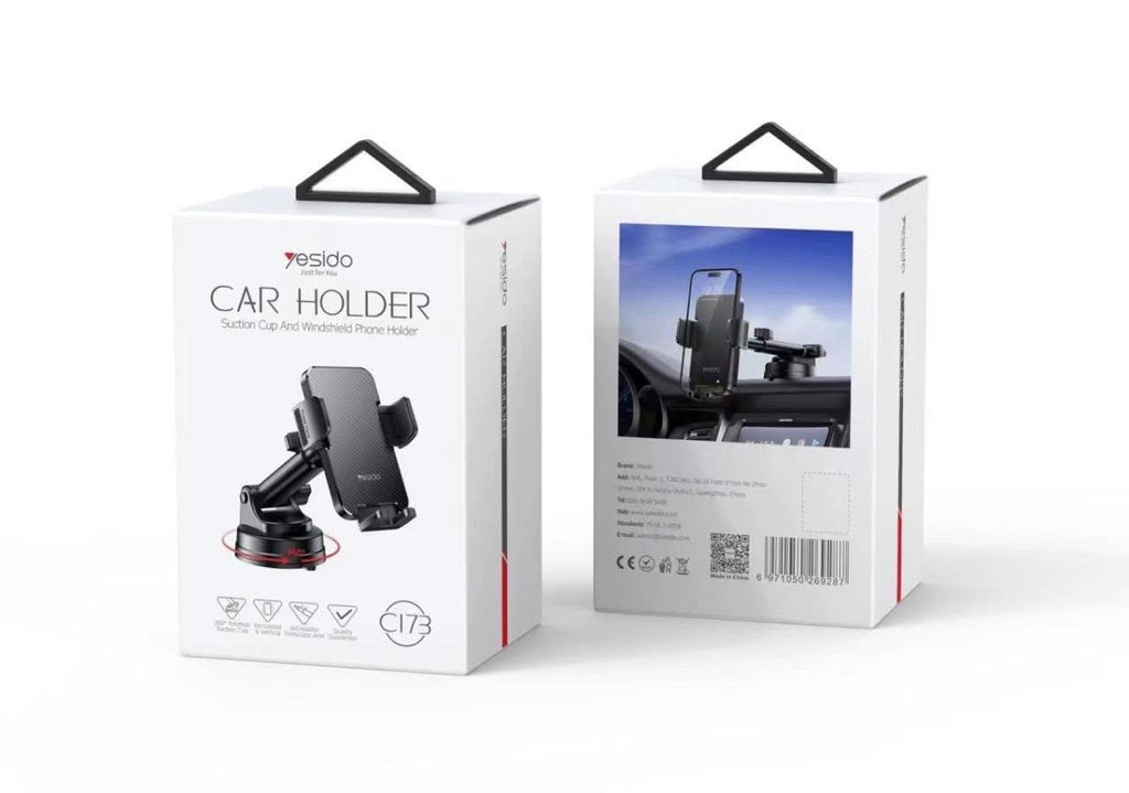 yesido C173 car phone holder car navigation 360 rotating suction cup telescopic rod holder
