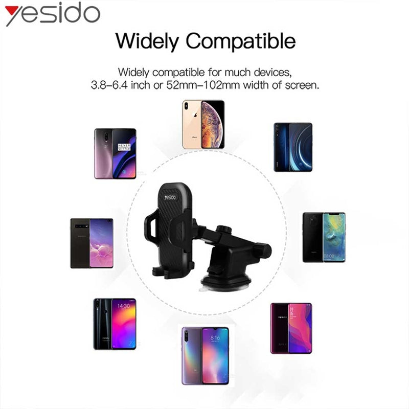 Yesido Car Phone Holder | Stand Dashboard Windshield Sucker Mobile Phone Holder Mobile Support