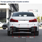 Wireless Car Parking Sensor System with 4 Sensors, LCD Display, and Buzzer Alarm