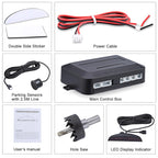 Wireless Car Parking Sensor System with 4 Sensors, LCD Display, and Buzzer Alarm