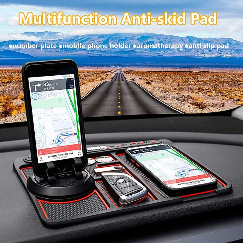 Non-Slip Phone Pad for 4-in-1 Car Multifunctional Mobile Holder, Parking number Perfume and mobile mat