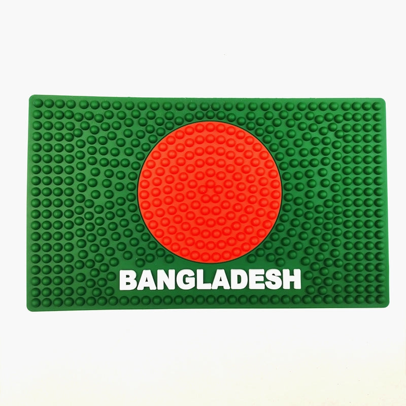 Bangladesh Flag Mobile Mat Non-Slip Car Dashboard 1pes