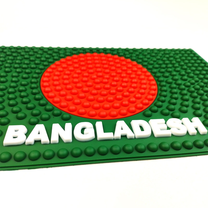 Bangladesh Flag Mobile Mat Non-Slip Car Dashboard 1pes