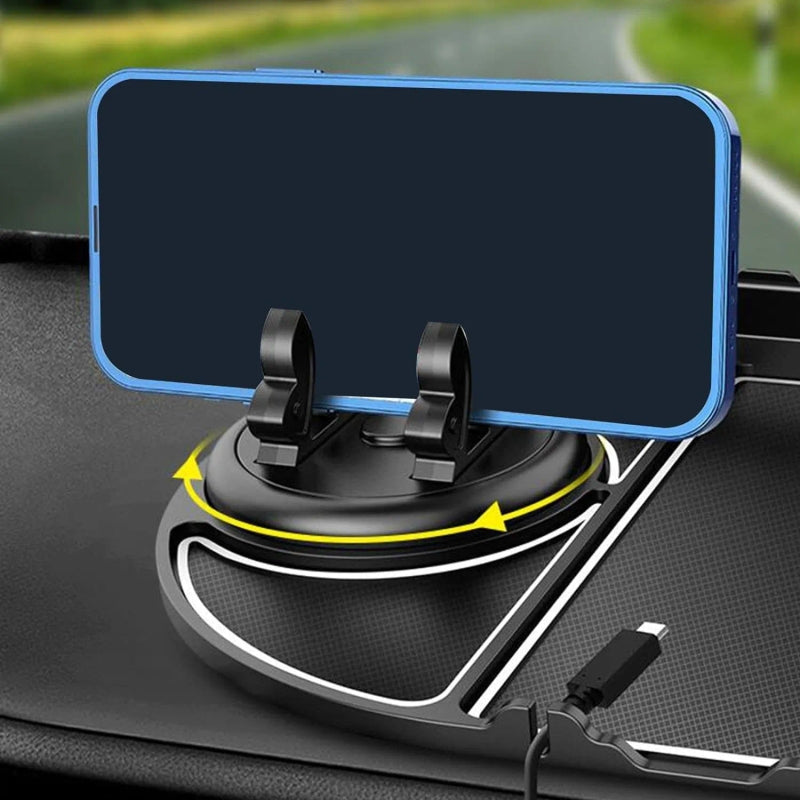 6 in 1 Car Dashboard Non Slip Mobile Mat Mobile Phone Holder, Augot 360° Rotatable Car Anti-Skid Pad