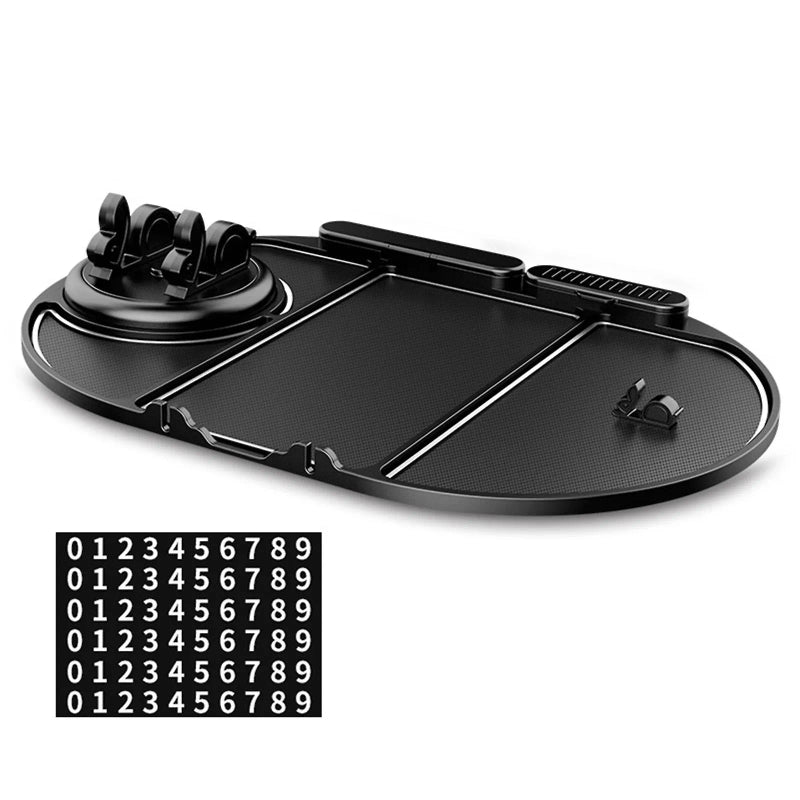 6 in 1 Car Dashboard Non Slip Mobile Mat Mobile Phone Holder, Augot 360° Rotatable Car Anti-Skid Pad