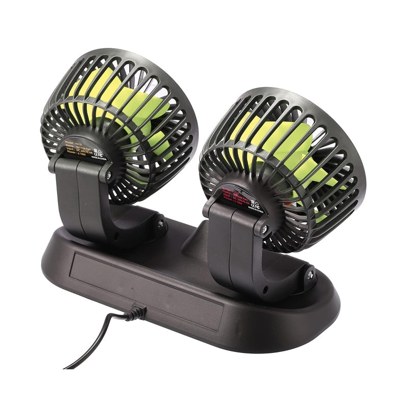 Car Double Fan – Dual Airflow Cooling Fan with Number Card