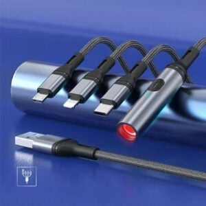 4 in 1 Fast Charging Data Cable Multi functional Cigarette Lighter 6A