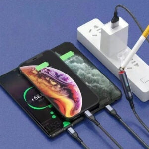 4 in 1 Fast Charging Data Cable Multi functional Cigarette Lighter 6A