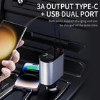 Car Fast Charger 4 In 1 Premium Quality Smart Design Car Mobile Charger