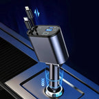 Car Fast Charger 4 In 1 Premium Quality Smart Design Car Mobile Charger