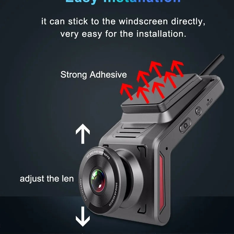 Smart Car 4G Dash Cam | FHD 1080P | Cloud Live Recording | Mobile App Control | 24/7 Remote Monitoring | WiFi Hotspot | GPS Tracker | G-Sensor | Dual Lens Front & Rear Camera