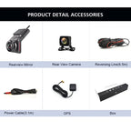 Smart Car 4G Dash Cam | FHD 1080P | Cloud Live Recording | Mobile App Control | 24/7 Remote Monitoring | WiFi Hotspot | GPS Tracker | G-Sensor | Dual Lens Front & Rear Camera