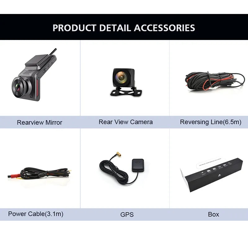 Smart Car 4G Dash Cam | FHD 1080P | Cloud Live Recording | Mobile App Control | 24/7 Remote Monitoring | WiFi Hotspot | GPS Tracker | G-Sensor | Dual Lens Front & Rear Camera