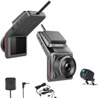 Smart Car 4G Dash Cam | FHD 1080P | Cloud Live Recording | Mobile App Control | 24/7 Remote Monitoring | WiFi Hotspot | GPS Tracker | G-Sensor | Dual Lens Front & Rear Camera