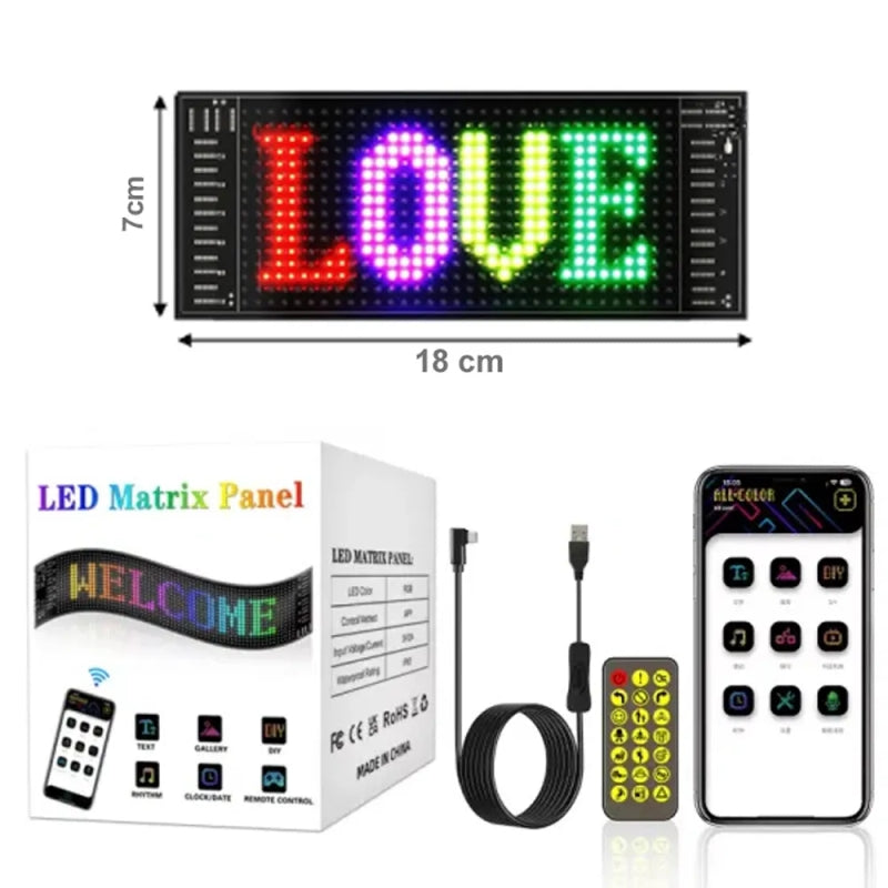 LED Matrix Panel for Car | Smart App Controlled LED Display