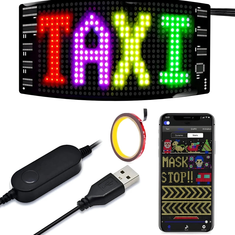 LED Matrix Panel for Car | Smart App Controlled LED Display