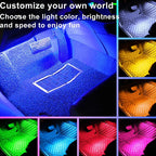 Car Interior RGB Atmosphere Lights – 4pcs Multi-Color Music Sync Neon Strip Lights
