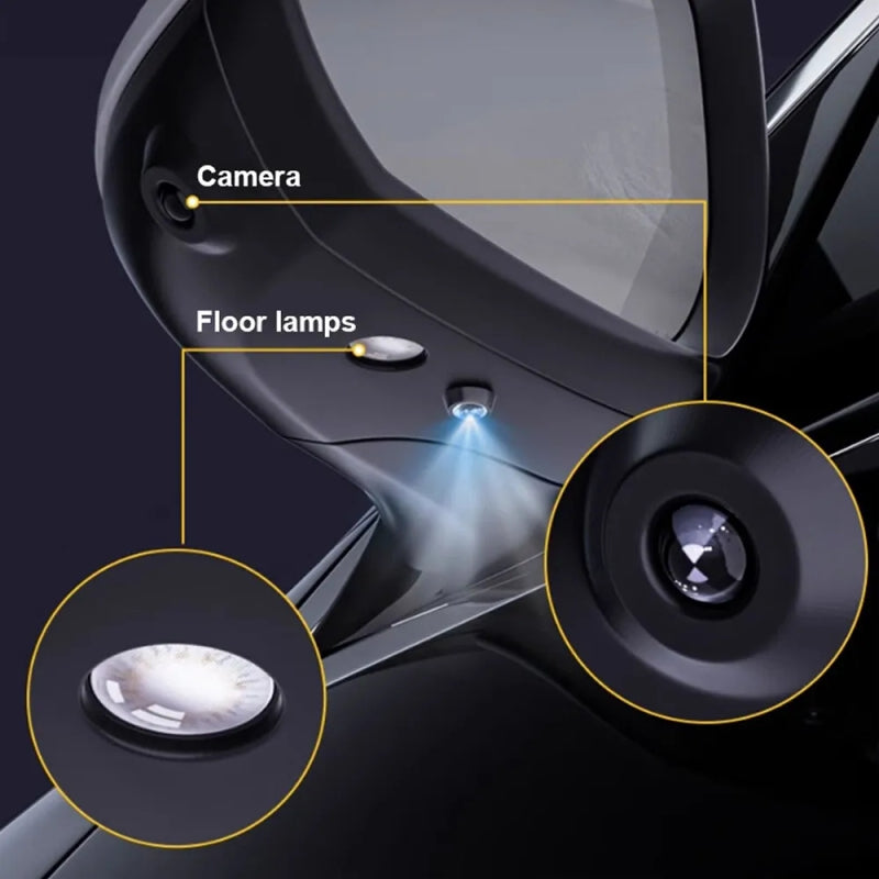 Car Door Welcome Light Angel Wings Dynamic Projector Rearview Mirror Carpet Light