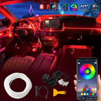 Car Neon LED Interior Strip Light with App Controlled – Interior Ambient Lighting for Dashboard and Door Trim