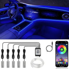 Car Neon LED Interior Strip Light with App Controlled – Interior Ambient Lighting for Dashboard and Door Trim