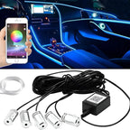 Car Neon LED Interior Strip Light with App Controlled – Interior Ambient Lighting for Dashboard and Door Trim