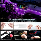 Car Neon LED Interior Strip Light with App Controlled – Interior Ambient Lighting for Dashboard and Door Trim