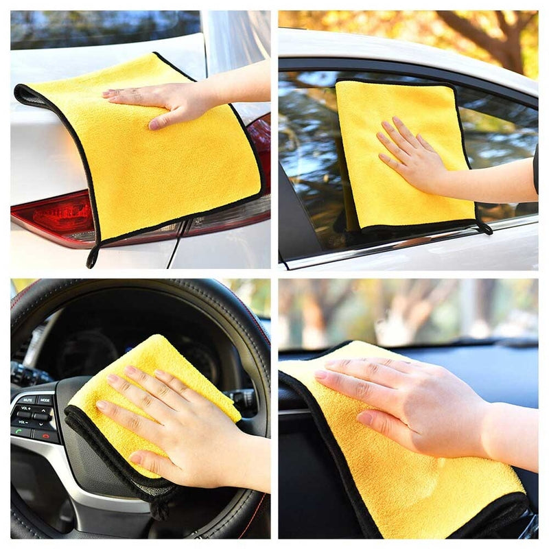 2 in 1 Car Washing Cloth 60*40 cm 500 gsm medium Size Micro Fiber Towel Double Layer