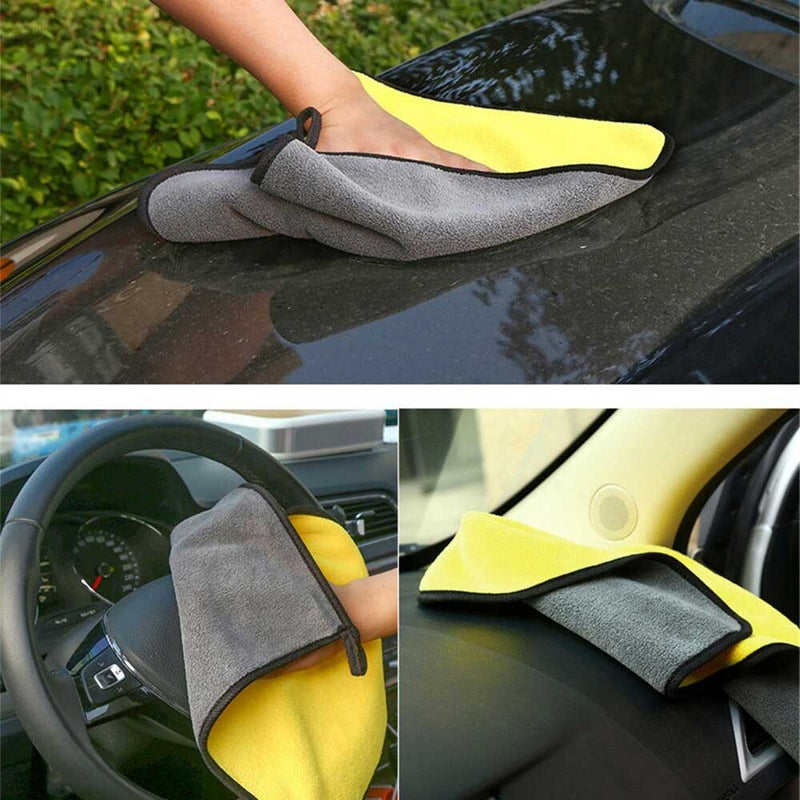 2 in 1 Car Washing Cloth 60*40 cm 500 gsm medium Size Micro Fiber Towel Double Layer