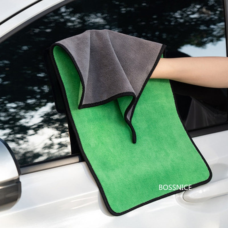 2 in 1 Car Washing Cloth 60*40 cm 500 gsm medium Size Micro Fiber Towel Double Layer