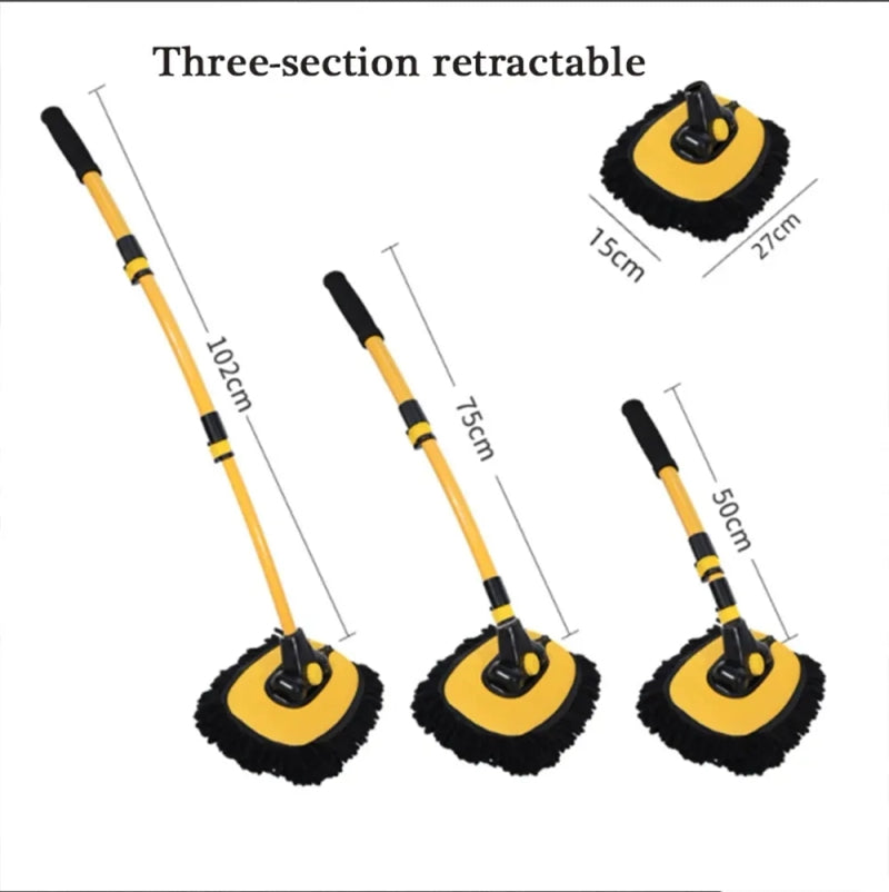 Car Washing Brush Adjustable Telescoping Long Handle Cleaning Mop