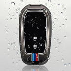 Car Metal Key Cover With Car Key Ring And Soft Silicone For Toyota CHR, Prius, Corolla Cross, Prado