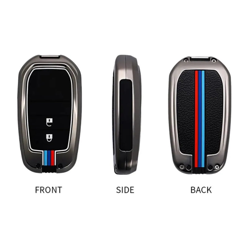Car Metal Key Cover With Car Key Ring And Soft Silicone For Toyota CHR, Prius, Corolla Cross, Prado
