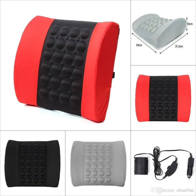 Car Electric Massage Back Pillow – Comfortable and Pain Relief Lumbar Support for Car and Office