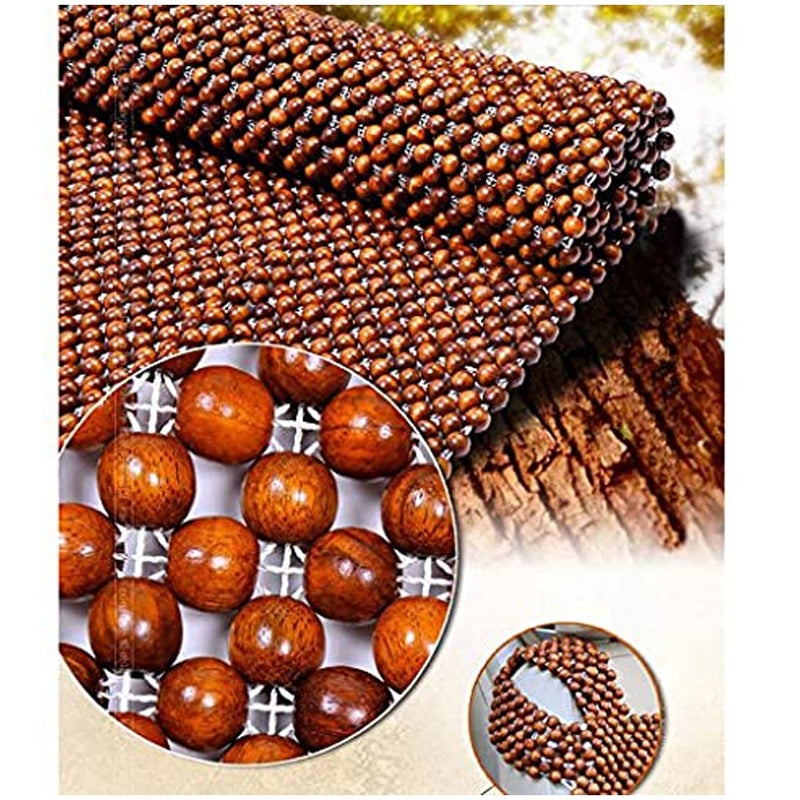 Natural Wooden Car Bead Seat Cushion Truck Chair Cushion for Summer Stress Free All Day 1-Ps