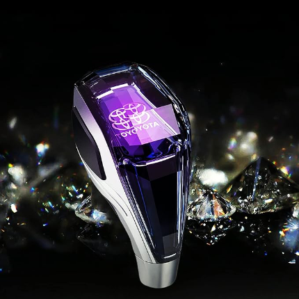 Crystal RGB Car Gear Shift Knob – Touch-Activated Multi-Color LED Light, Stylish and Illuminated Gear Knob for a Premium Look