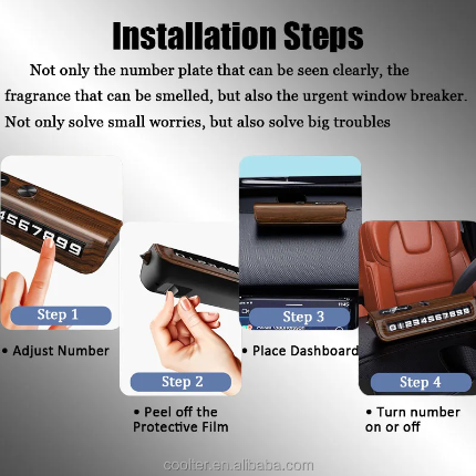 Car Parking Number Plate with Built-in Glass Breaker – Multi-Functional Emergency Tool