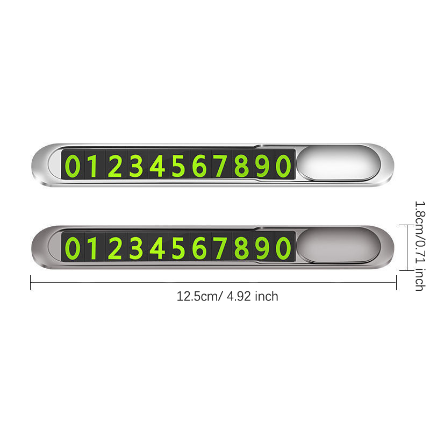 Luminous Car Temporary Parking Card Car Sticker Hidden Car Auto Phone Number Card Plate Car