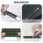 Luminous Car Temporary Parking Card Car Sticker Hidden Car Auto Phone Number Card Plate Car