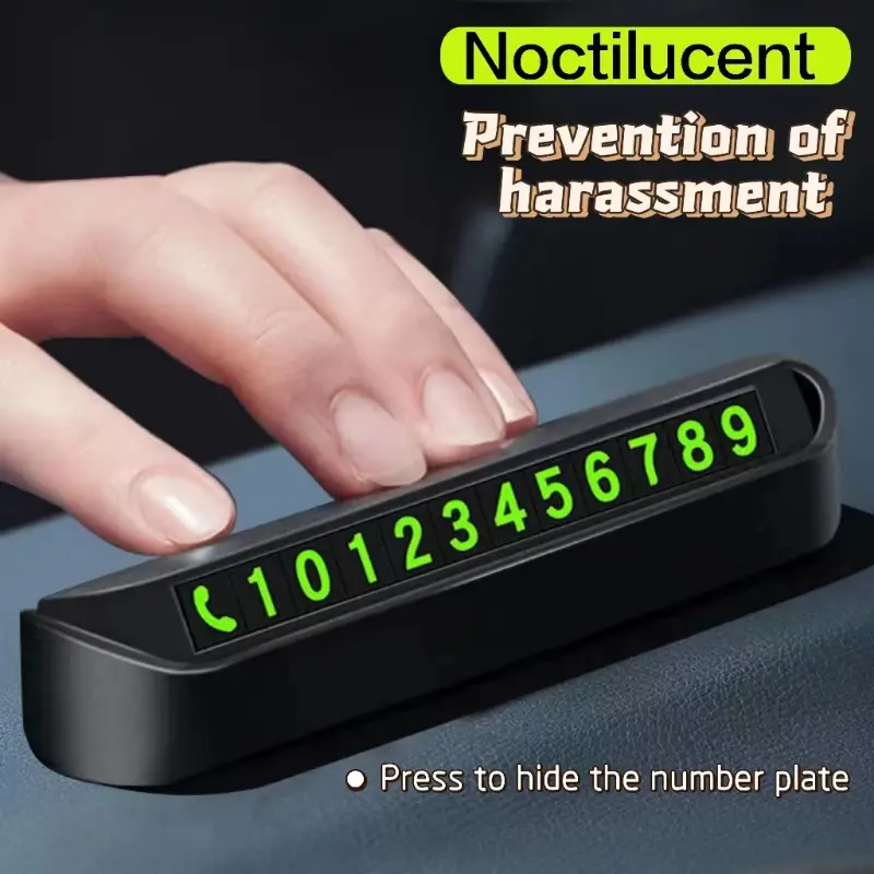 Car Temporary Parking Phone Number Plate
